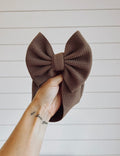 Chocolate brown bullet bow