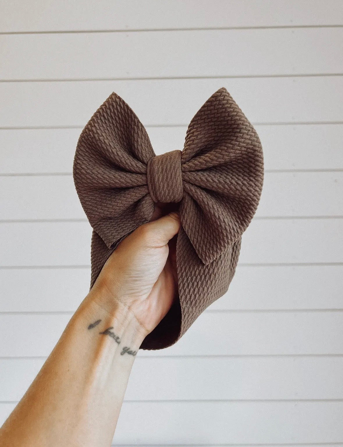 Chocolate brown bullet bow