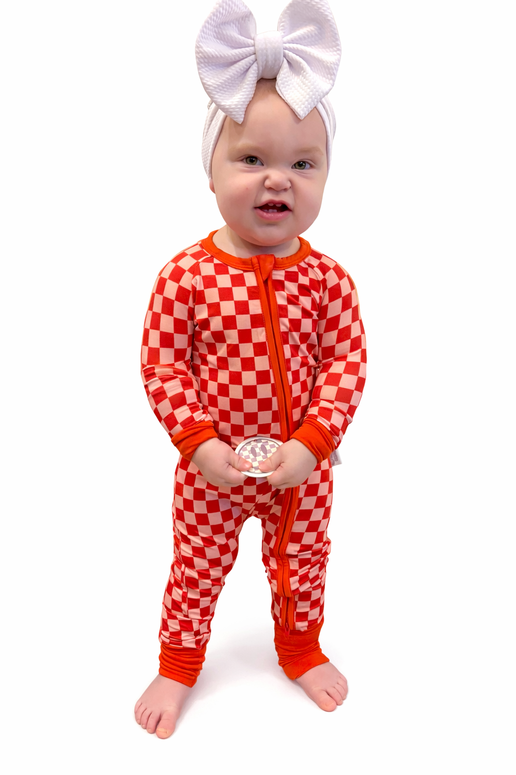 Pink & Red Checks Zippy