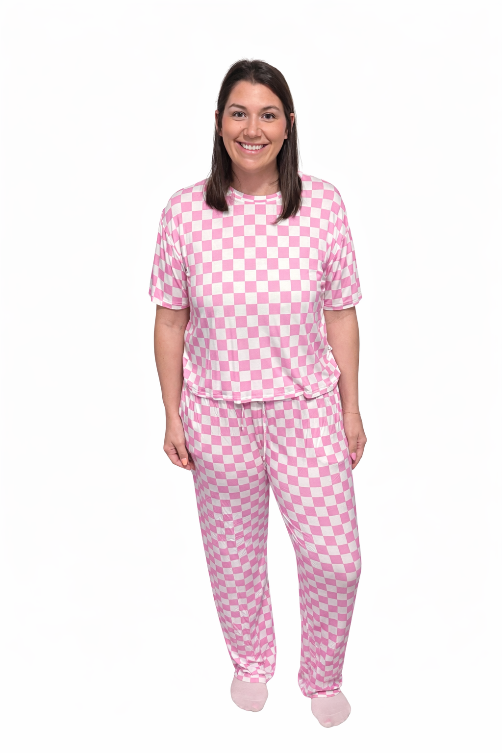 Pink Checks Mom Set