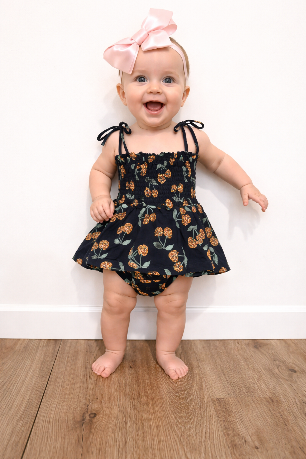 Wild Cherry Smocked Bubble